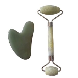 Mount Lai Jade Facial Roller and Gua Sha Tool Set